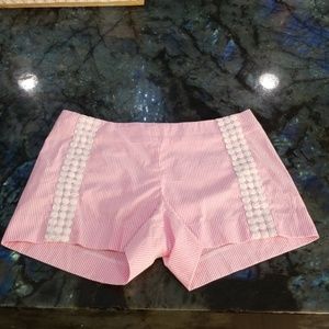 Lilly Pulitzer Liza Pink Seersucker Shorts size 0